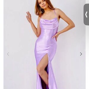 Jovani 24199 Lilac Spaghetti Strap Tie Back Prom Dress 14